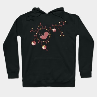 Oxytocin hormone molecule and baby Hoodie